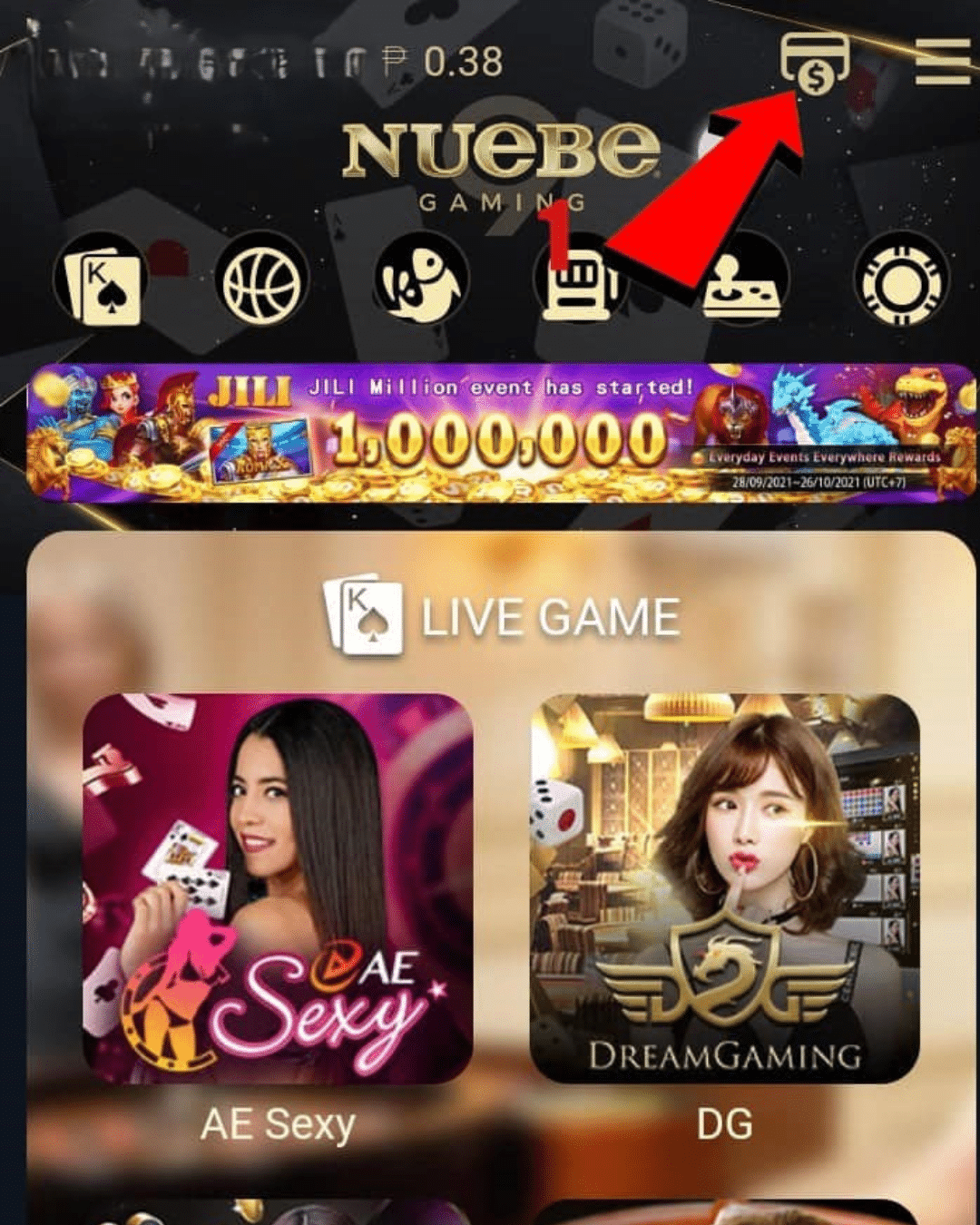 nuebe gaming withdrawal 1